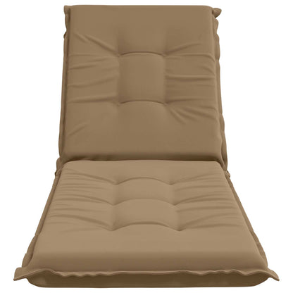 vidaXL Sunlounger Cushion GEMERT 100% Polyester Taupe 190 x 50 x 9 cm