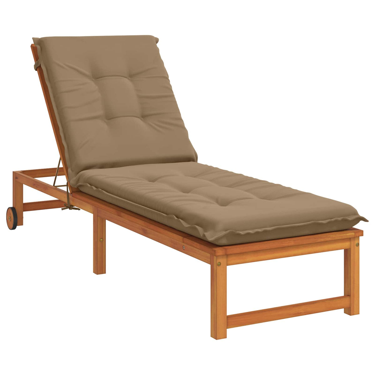 vidaXL Sunlounger Cushion GEMERT 100% Polyester Taupe 190 x 50 x 9 cm