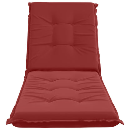 vidaXL Sunlounger Cushion GEMERT 100% Polyester Wine Red