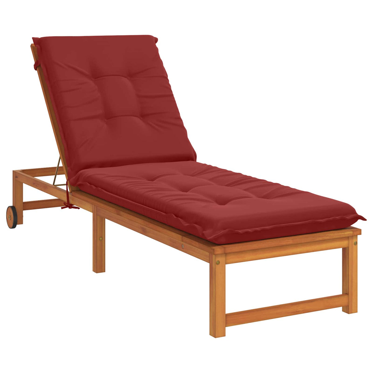 vidaXL Sunlounger Cushion GEMERT 100% Polyester Wine Red