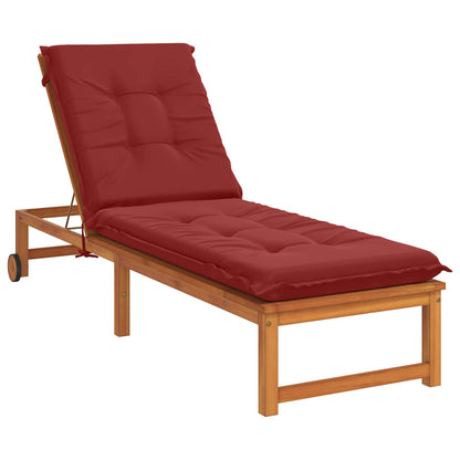 vidaXL Sunlounger Cushion GEMERT 100% Polyester Wine Red