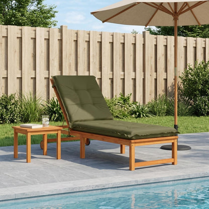 vidaXL Sunlounger Cushion GEMERT 100% Polyester Olive Green