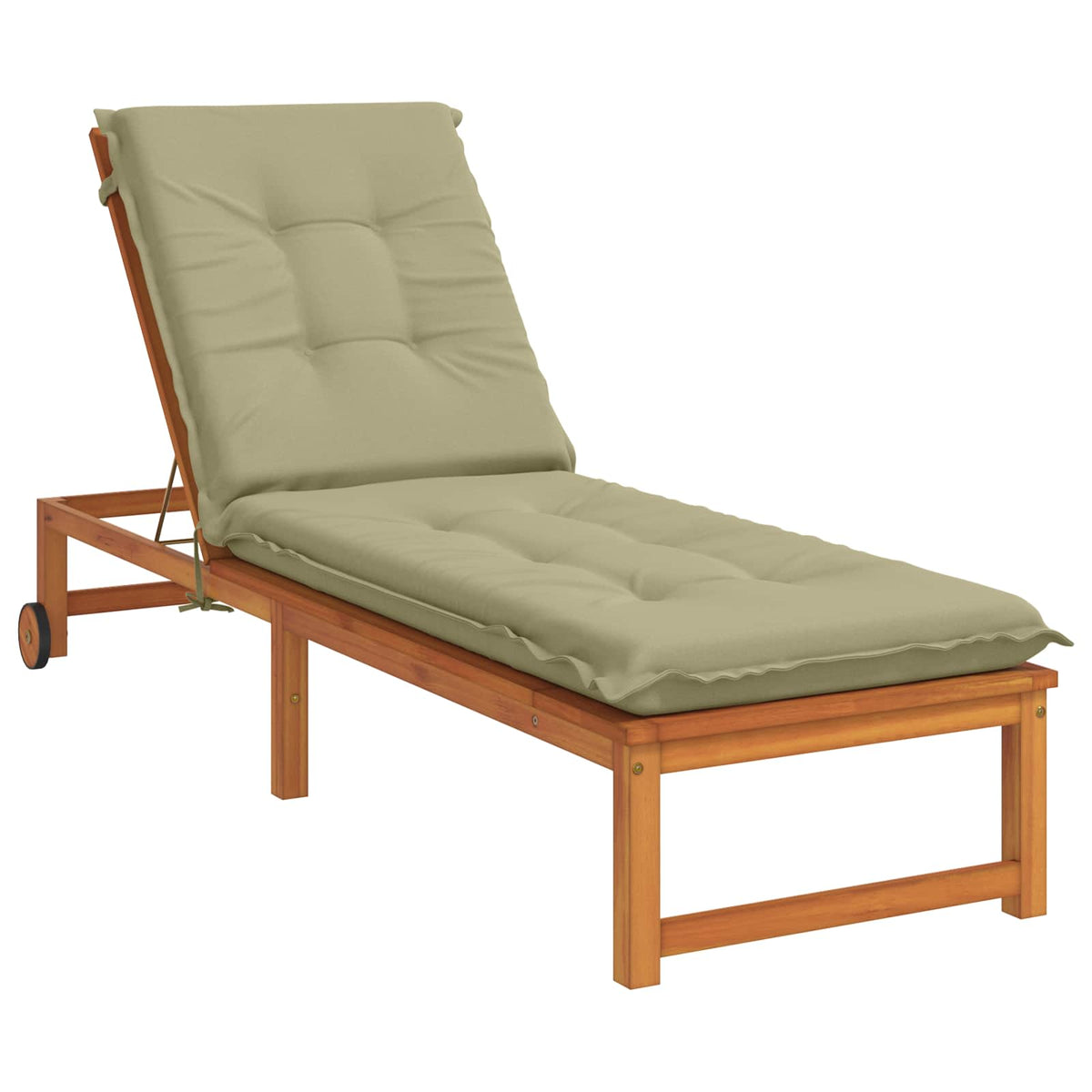vidaXL Sunlounger Cushion GEMERT 100% Polyester Light Green