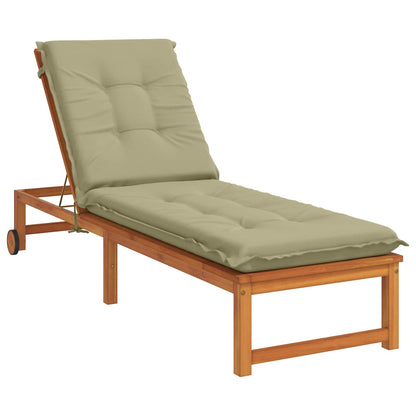 vidaXL Sunlounger Cushion GEMERT 100% Polyester Light Green