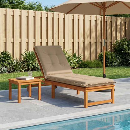 vidaXL Sunlounger Cushion GEMERT 100% Polyester Sand 190 x 60 x 9 cm
