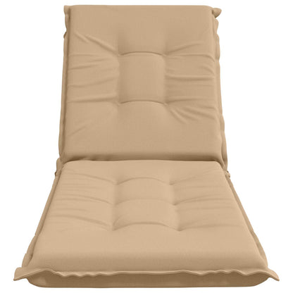 vidaXL Sunlounger Cushion GEMERT 100% Polyester Sand 190 x 60 x 9 cm