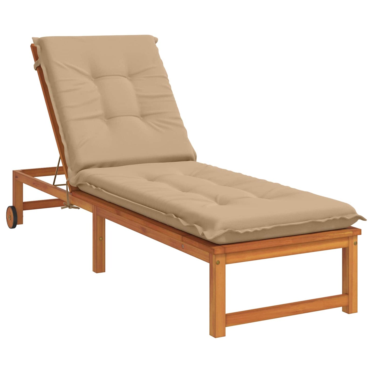 vidaXL Sunlounger Cushion GEMERT 100% Polyester Sand 190 x 60 x 9 cm