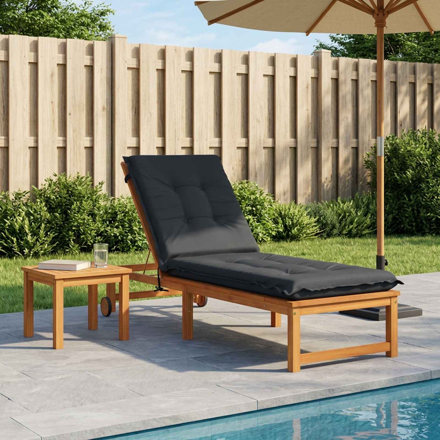 vidaXL Sunlounger Cushion GEMERT 100% Polyester Dark Blue