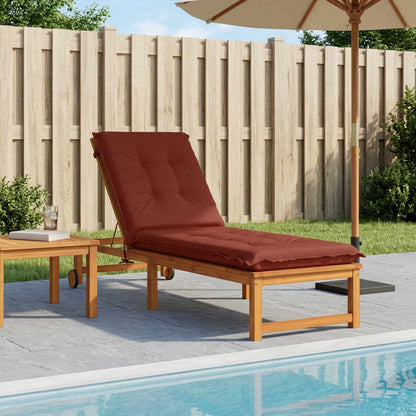 vidaXL Sunlounger Cushion GEMERT 100% Polyester Red 190 x 50 x 9 cm