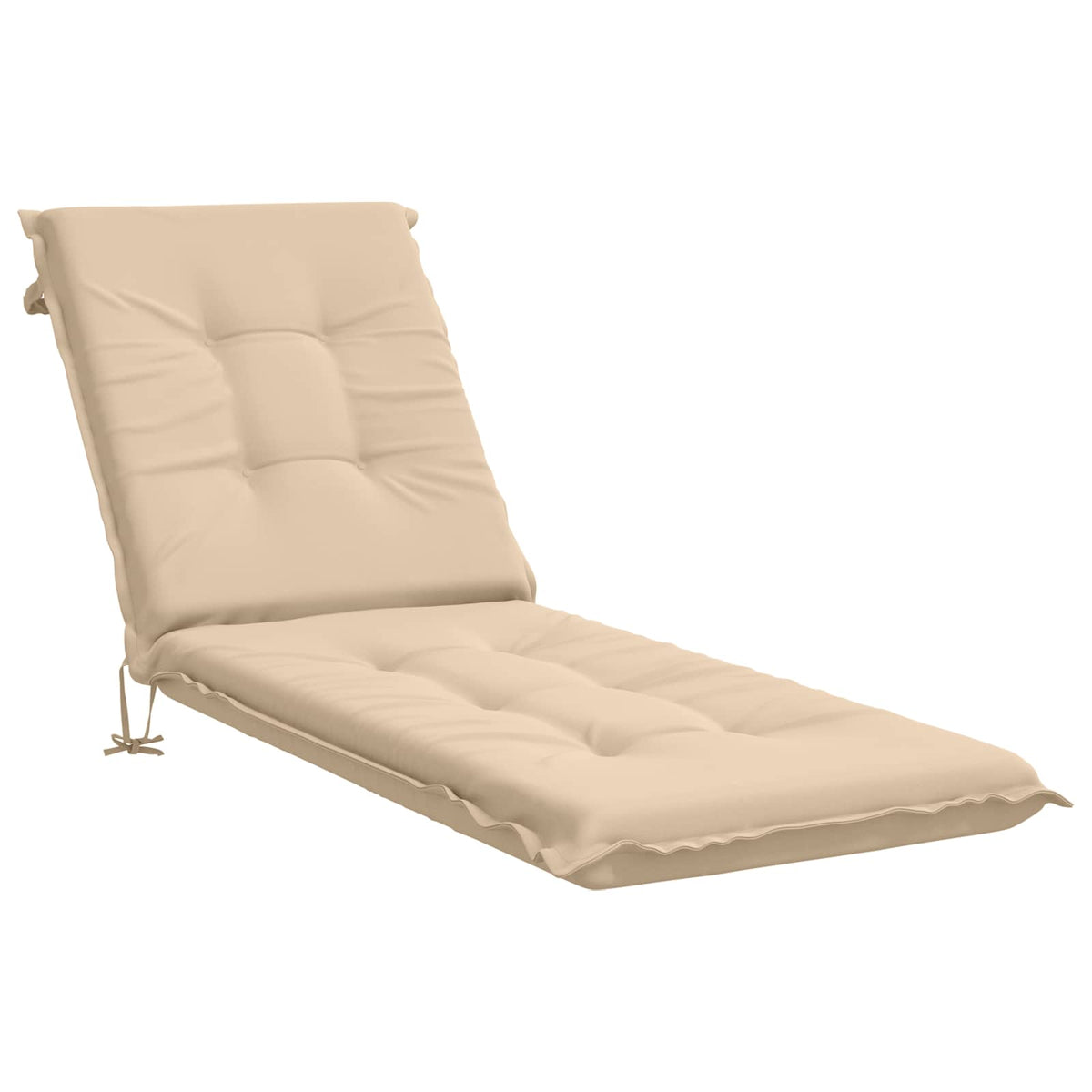 vidaXL Sunlounger Cushion GEMERT 100% Polyester Cream 190 x 60 x 9 cm