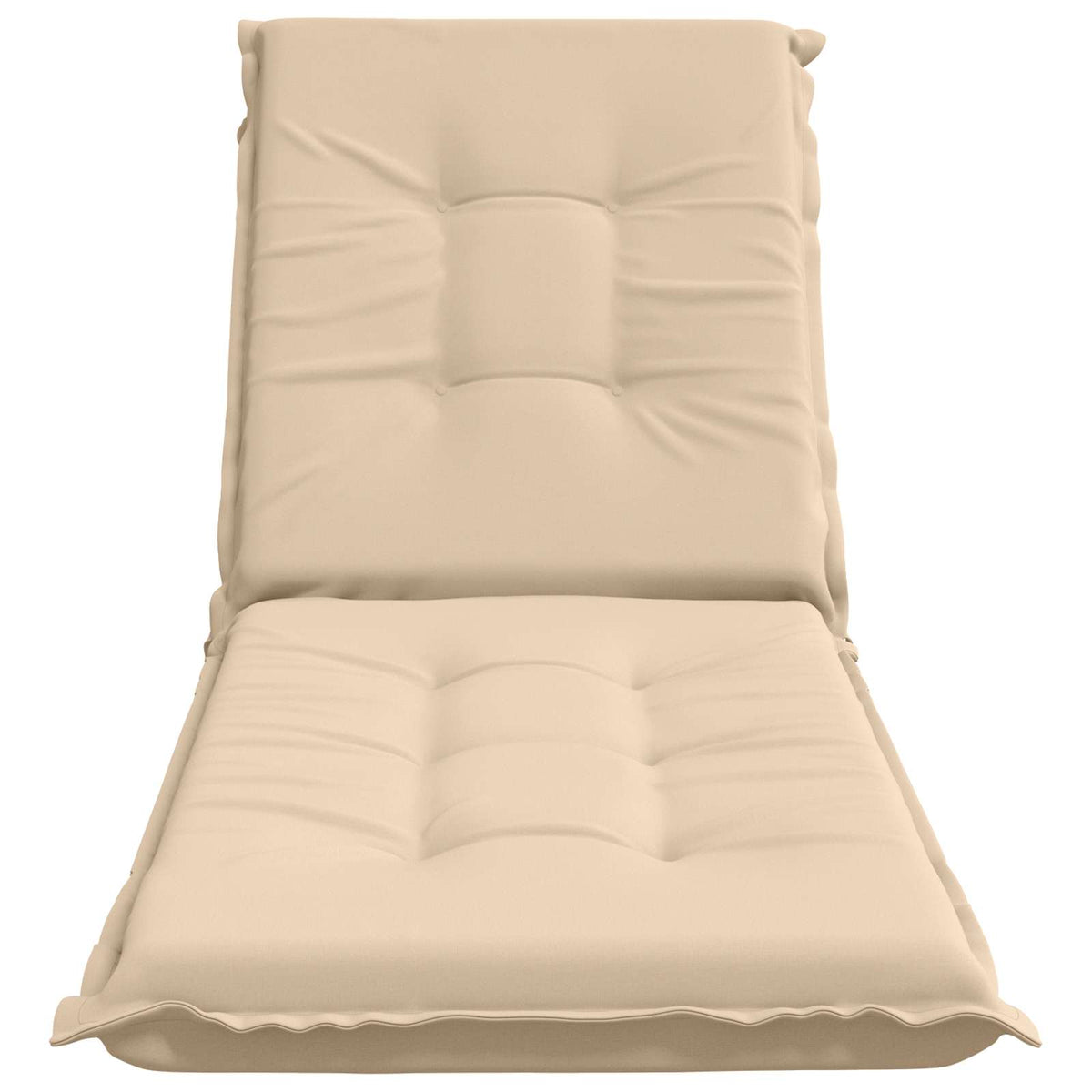 vidaXL Sunlounger Cushion GEMERT 100% Polyester Cream 190 x 60 x 9 cm