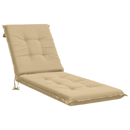 vidaXL Sunlounger Cushion GEMERT 100% Polyester Beige 190 x 60 x 9 cm