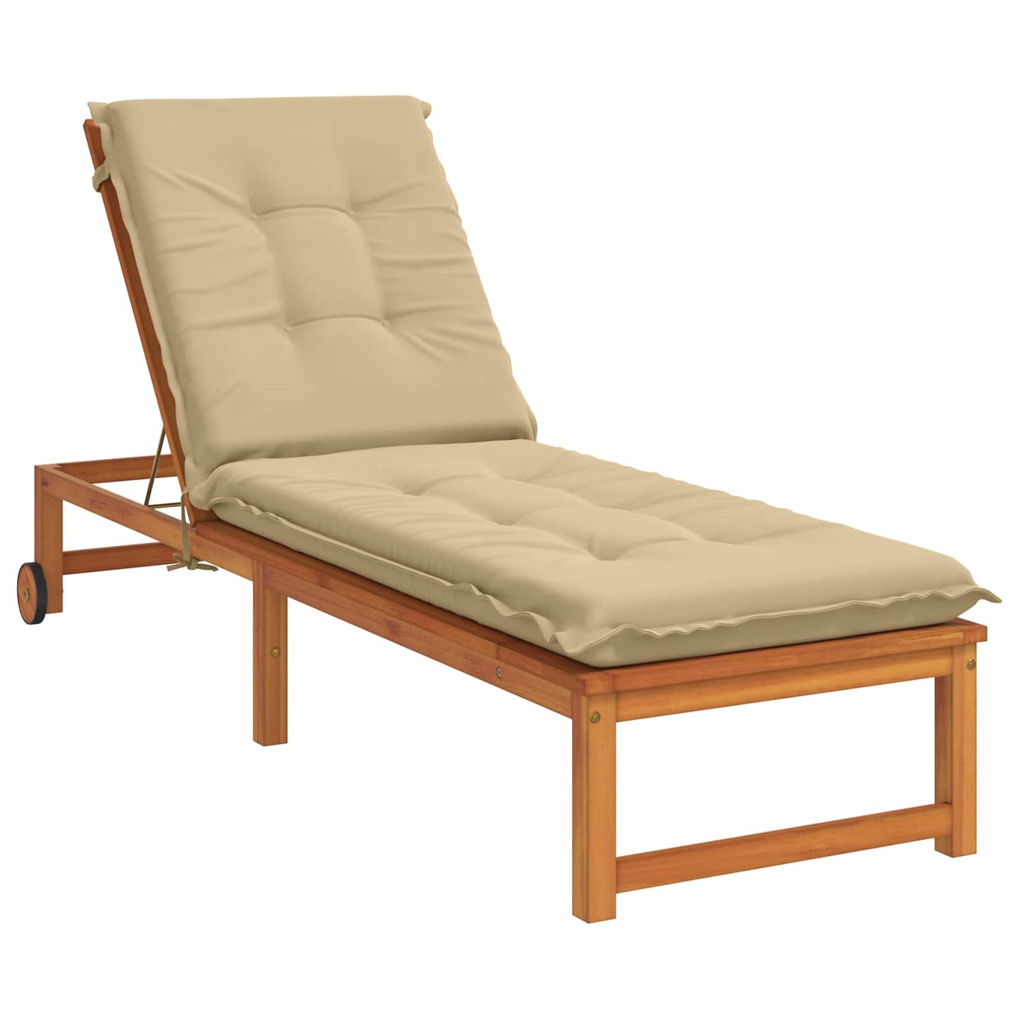 vidaXL Sunlounger Cushion GEMERT 100% Polyester Beige 190 x 60 x 9 cm