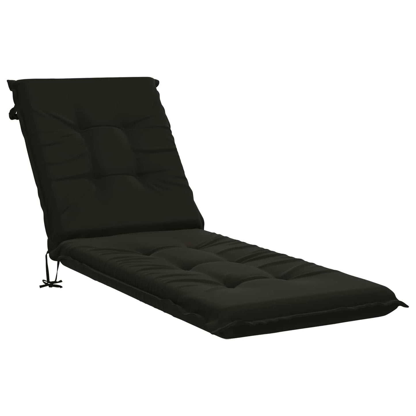 vidaXL Sunlounger Cushion GEMERT 100% Polyester Black 190 x 60 x 9 cm