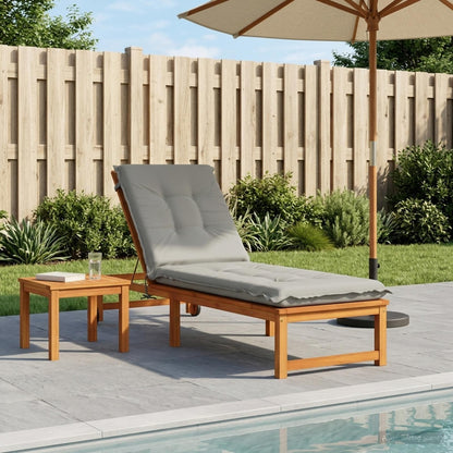 vidaXL Sunlounger Cushion GEMERT 100% Polyester Grey 190 x 50 x 9 cm