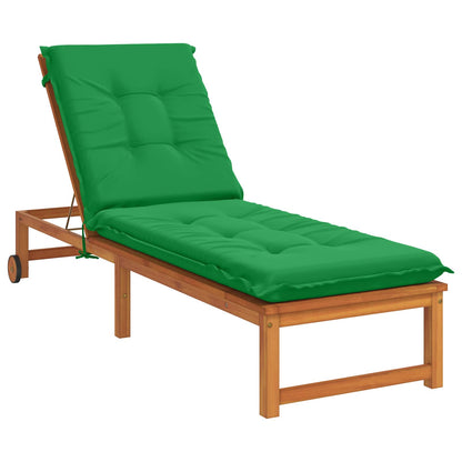 vidaXL Sunlounger Cushion GEMERT 100% Polyester Green 190 x 60 x 9 cm