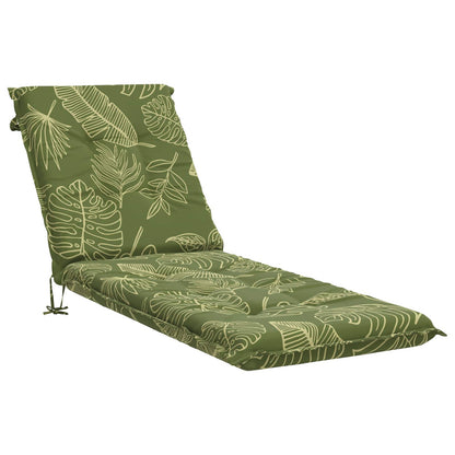 vidaXL Sunlounger Cushion GEMERT 100% Polyester Leaf Design