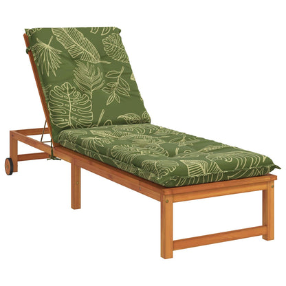 vidaXL Sunlounger Cushion GEMERT 100% Polyester Leaf Design