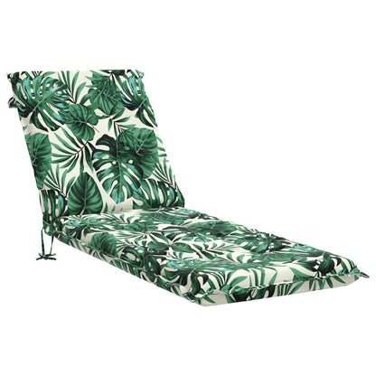 vidaXL Sunlounger Cushion GEMERT 100% Polyester Leaf Pattern