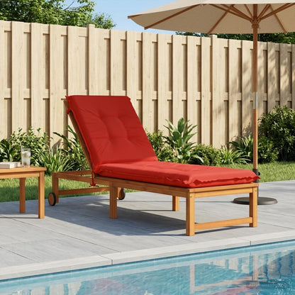 vidaXL Sunlounger Cushion GEMERT 100% Polyester Red 190 x 50 x 9 cm