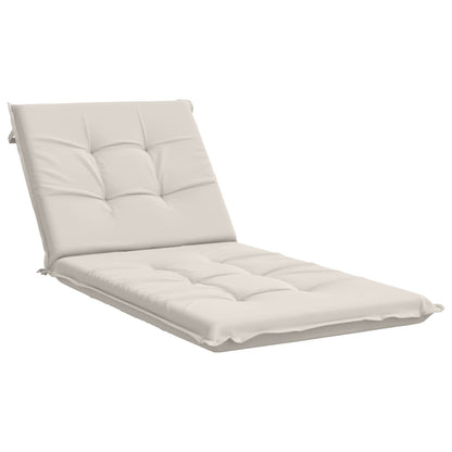 vidaXL Sunlounger Cushion GEMERT 100% Polyester White 190 x 70 x 9 cm