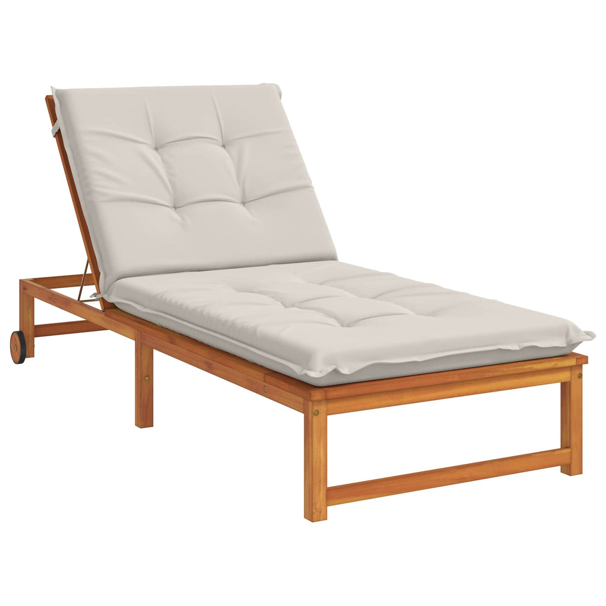 vidaXL Sunlounger Cushion GEMERT 100% Polyester White 190 x 70 x 9 cm