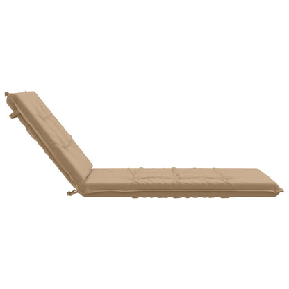 vidaXL Sunlounger Cushion GEMERT 100% Polyester Sand 190 x 70 x 9 cm