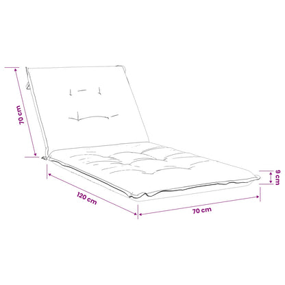 vidaXL Sunlounger Cushion GEMERT 100% Polyester Sand 190 x 70 x 9 cm