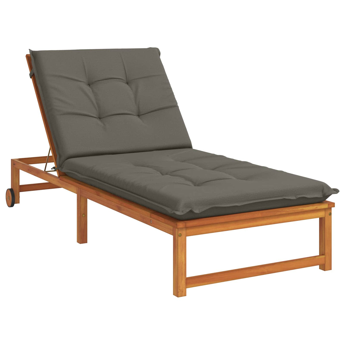 vidaXL Sunlounger Cushion GEMERT 100% Polyester Grey 190 x 70 x 9 cm