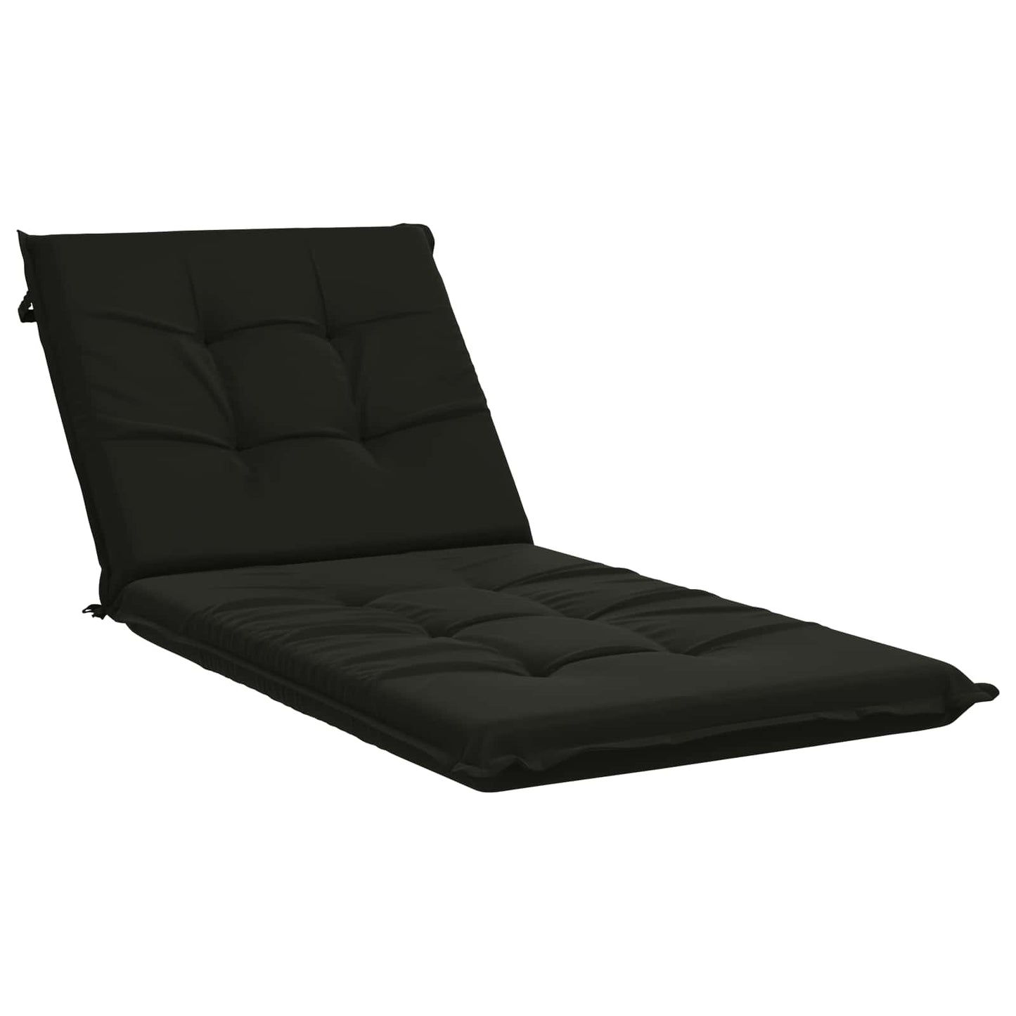 vidaXL Sunlounger Cushion GEMERT 100% Polyester Black 190 x 70 x 9 cm