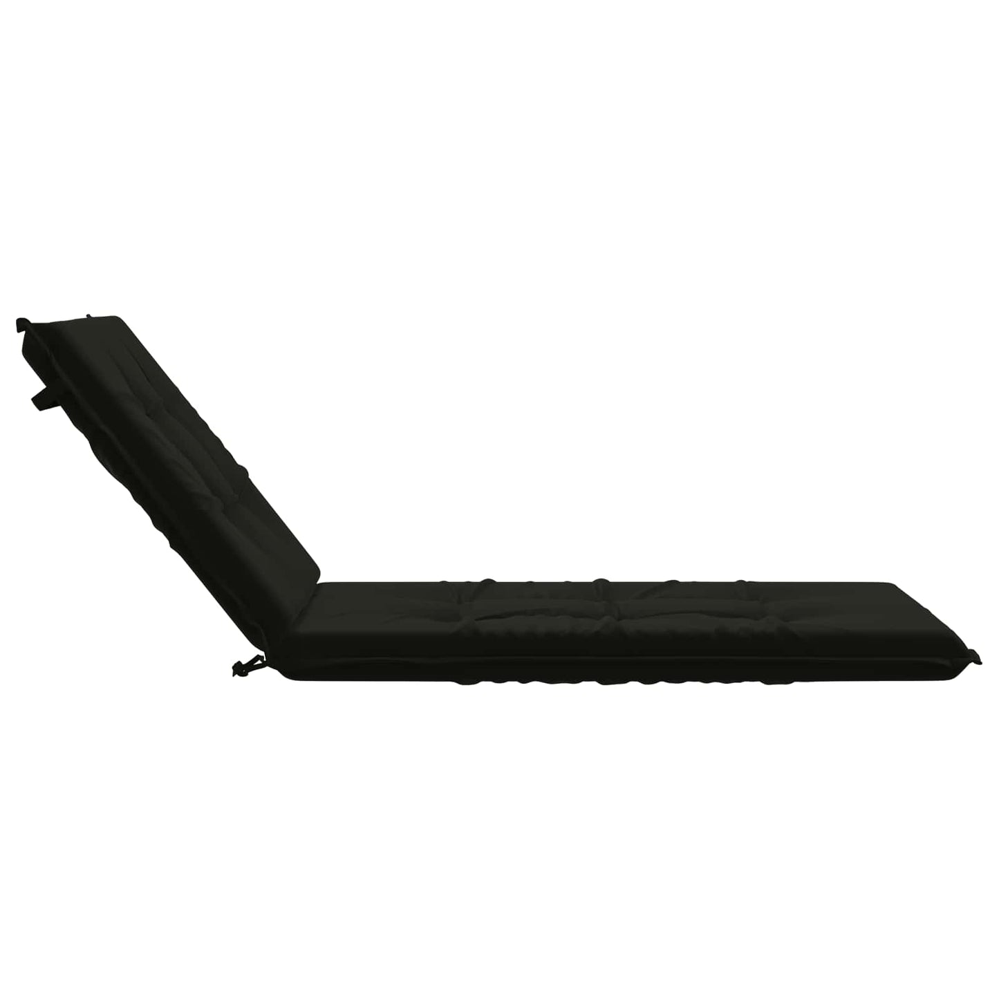 vidaXL Sunlounger Cushion GEMERT 100% Polyester Black 190 x 70 x 9 cm