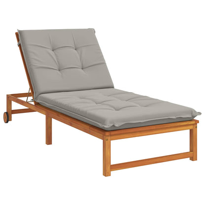 vidaXL Sunlounger Cushion GEMERT 100% Polyester Grey 190 x 70 x 9 cm