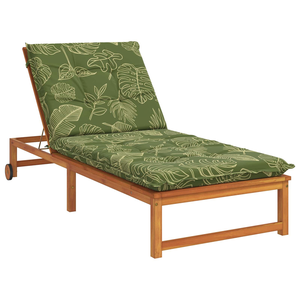 vidaXL Sunlounger Cushion GEMERT 100% Polyester Leaf Design