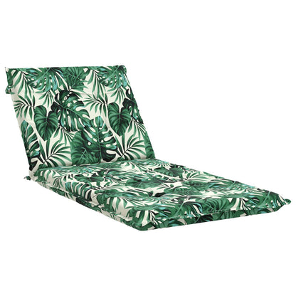 vidaXL Sunlounger Cushion GEMERT 100% Polyester Leaf Pattern