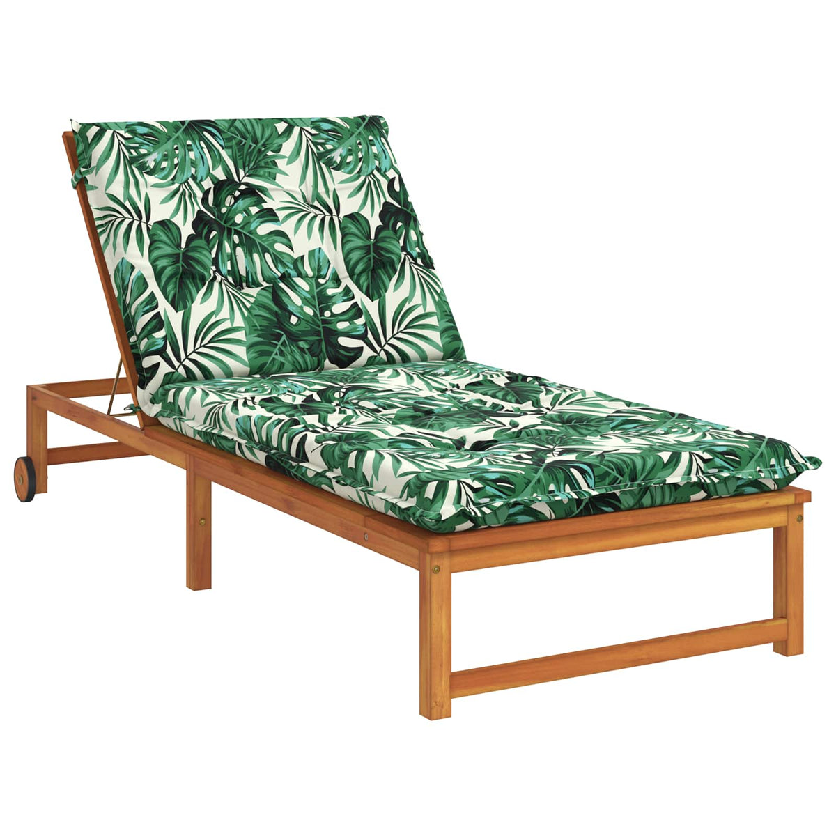 vidaXL Sunlounger Cushion GEMERT 100% Polyester Leaf Pattern