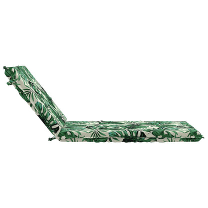 vidaXL Sunlounger Cushion GEMERT 100% Polyester Leaf Pattern