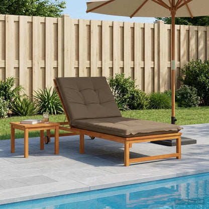 vidaXL Sunlounger Cushion GEMERT 100% Polyester Taupe 190 x 80 x 9 cm