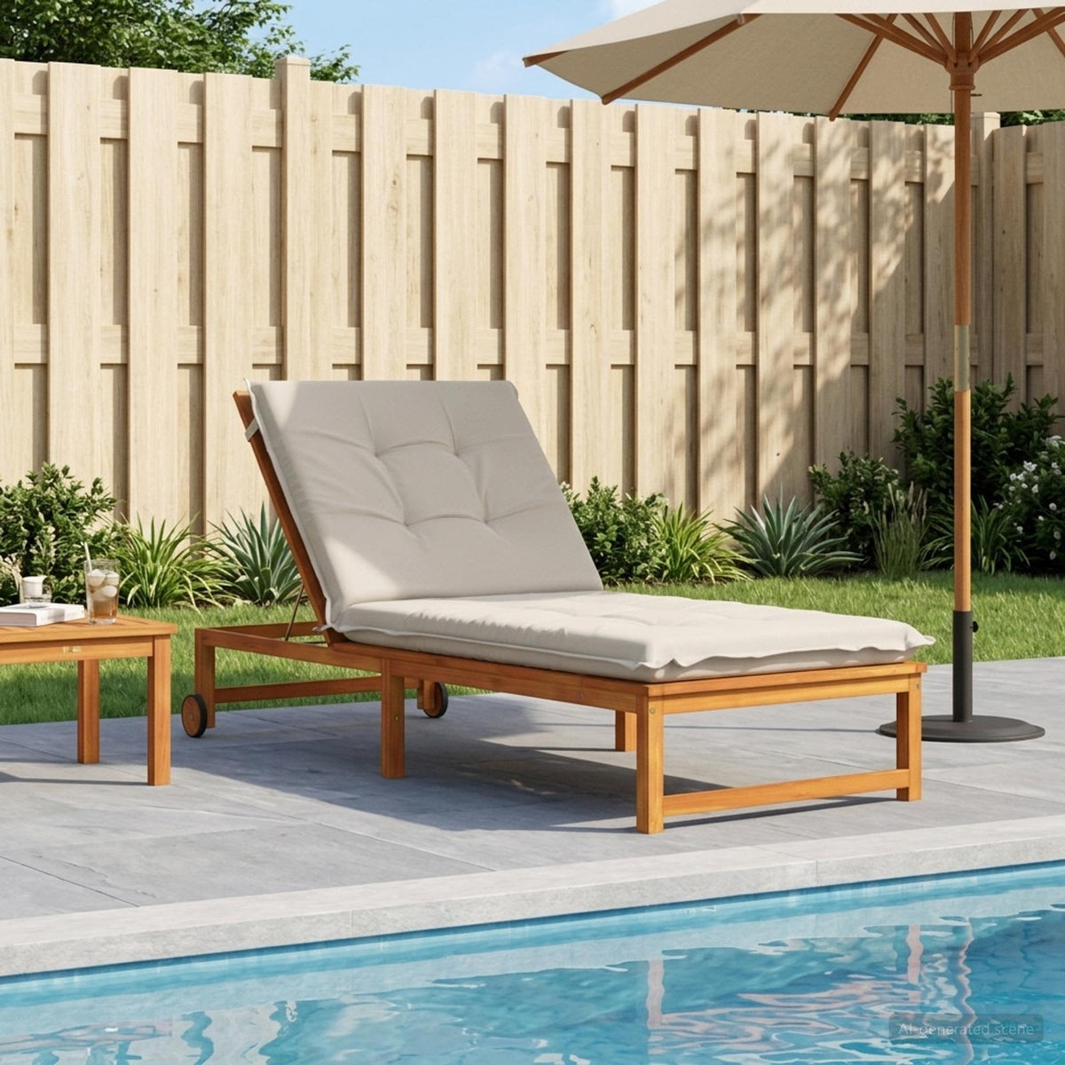 vidaXL Sunlounger Cushion GEMERT 100% Polyester White 190 x 80 x 9 cm