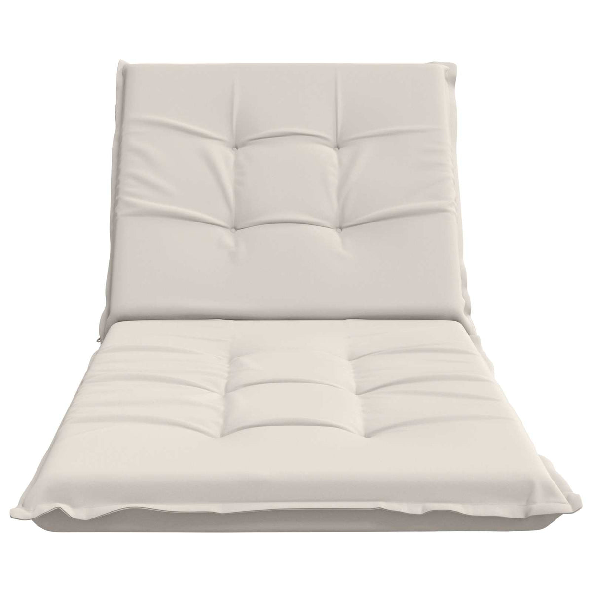 vidaXL Sunlounger Cushion GEMERT 100% Polyester White 190 x 80 x 9 cm