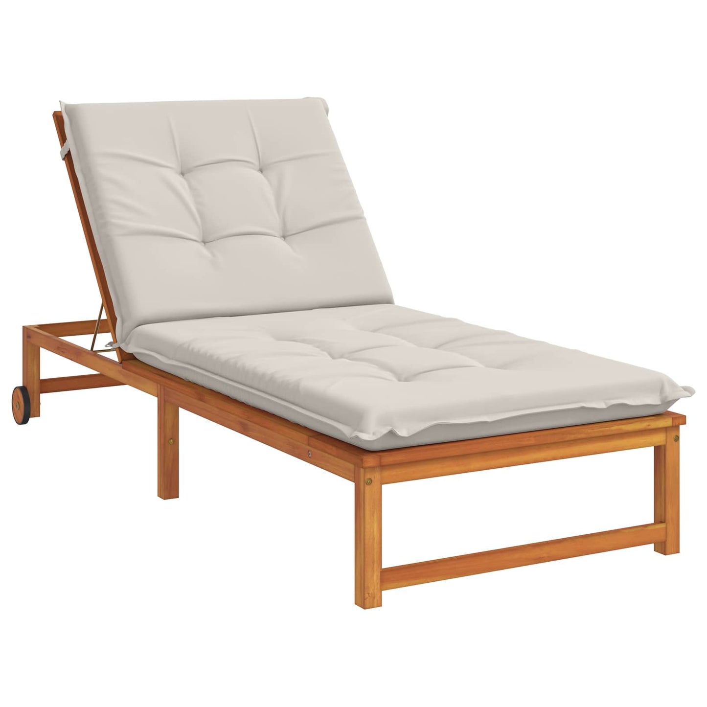 vidaXL Sunlounger Cushion GEMERT 100% Polyester White 190 x 80 x 9 cm