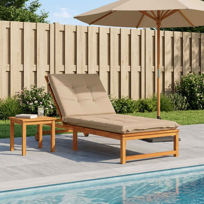 vidaXL Sunlounger Cushion GEMERT 100% Polyester Sand 190 x 70 x 9 cm
