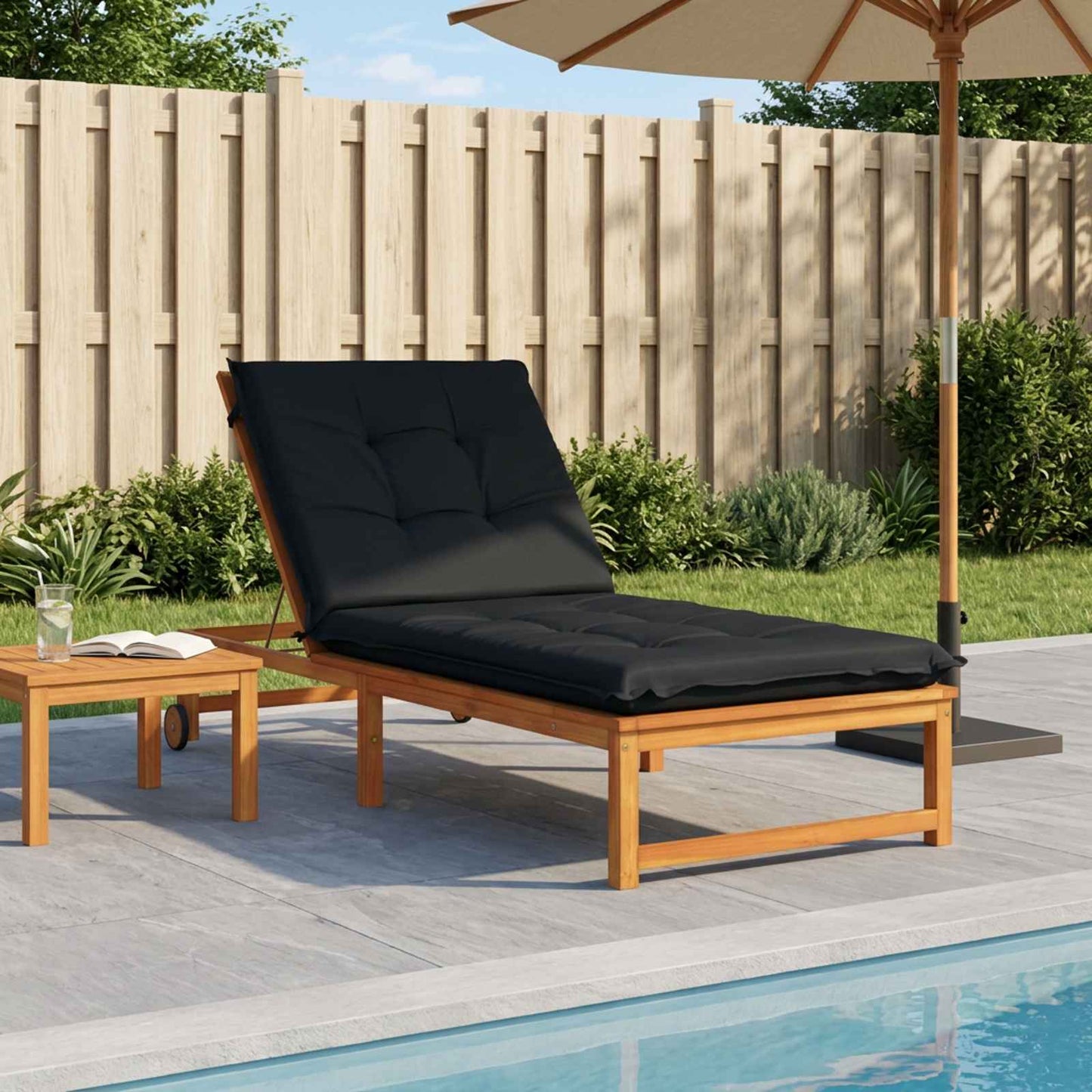 vidaXL Sunlounger Cushion GEMERT 100% Polyester Dark Blue