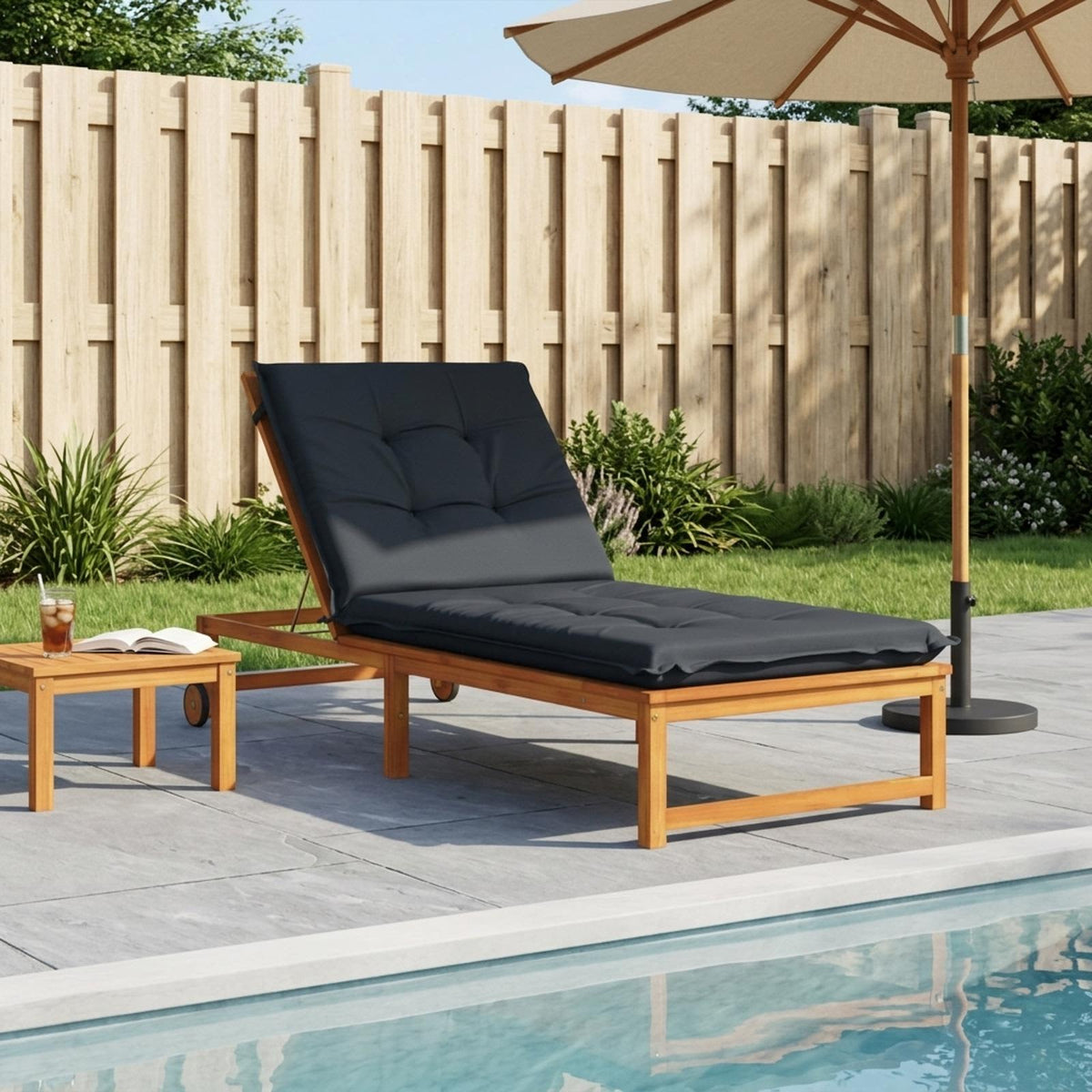 vidaXL Sunlounger Cushion GEMERT 100% Polyester Dark Blue