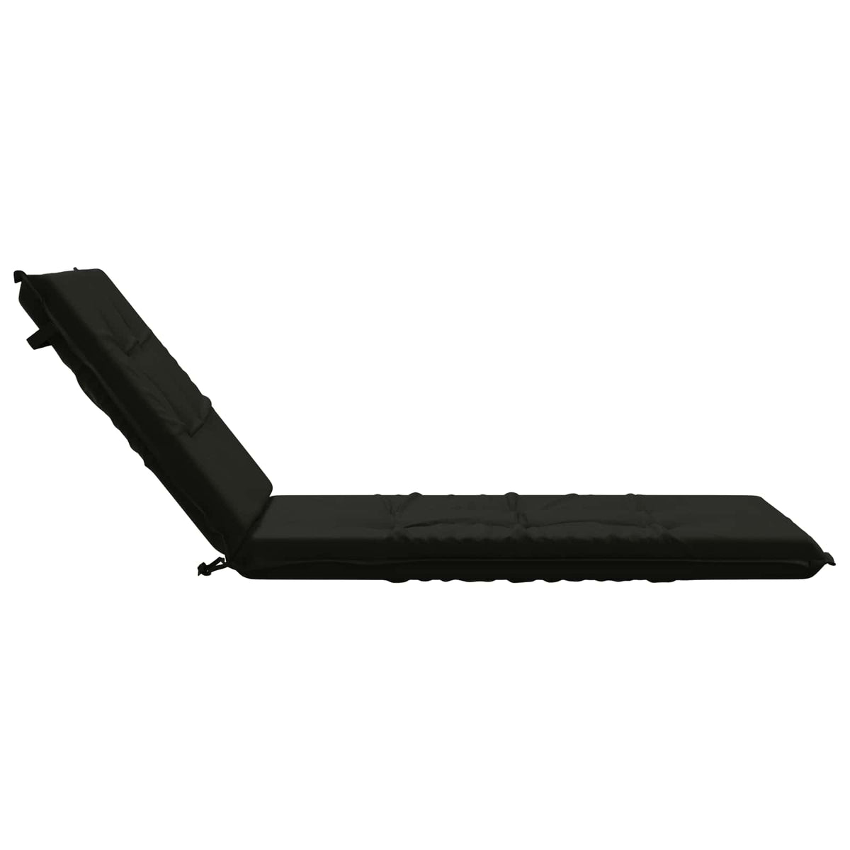 vidaXL Sunlounger Cushion GEMERT 100% Polyester Black 190 x 80 x 9 cm
