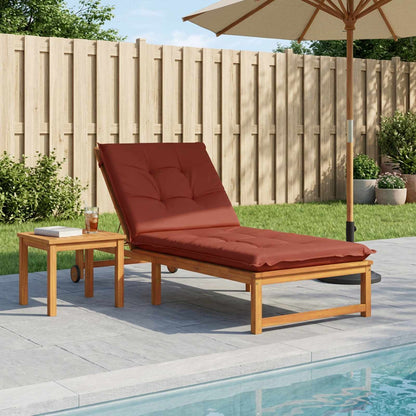 vidaXL Sunlounger Cushion GEMERT 100% Polyester Red 190 x 80 x 9 cm