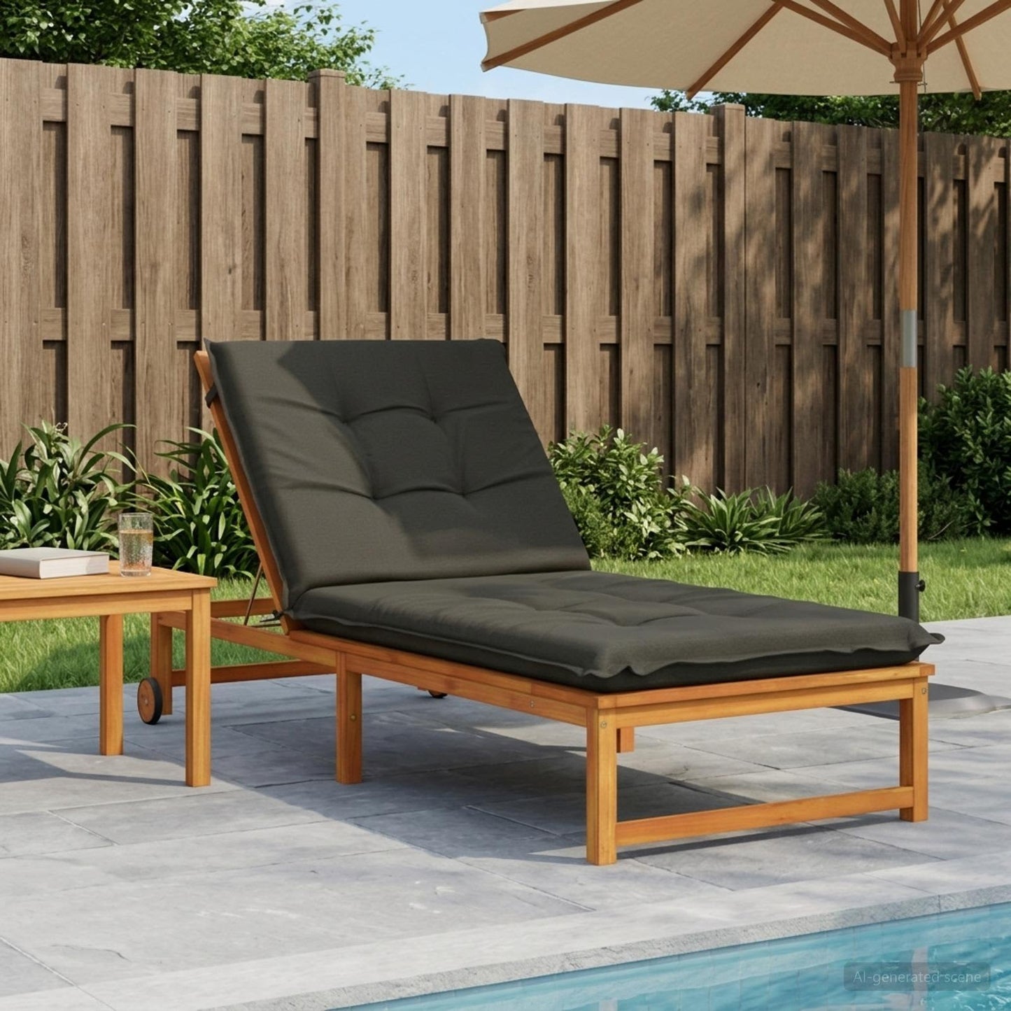 vidaXL Sunlounger Cushion GEMERT 100% Polyester Anthracite