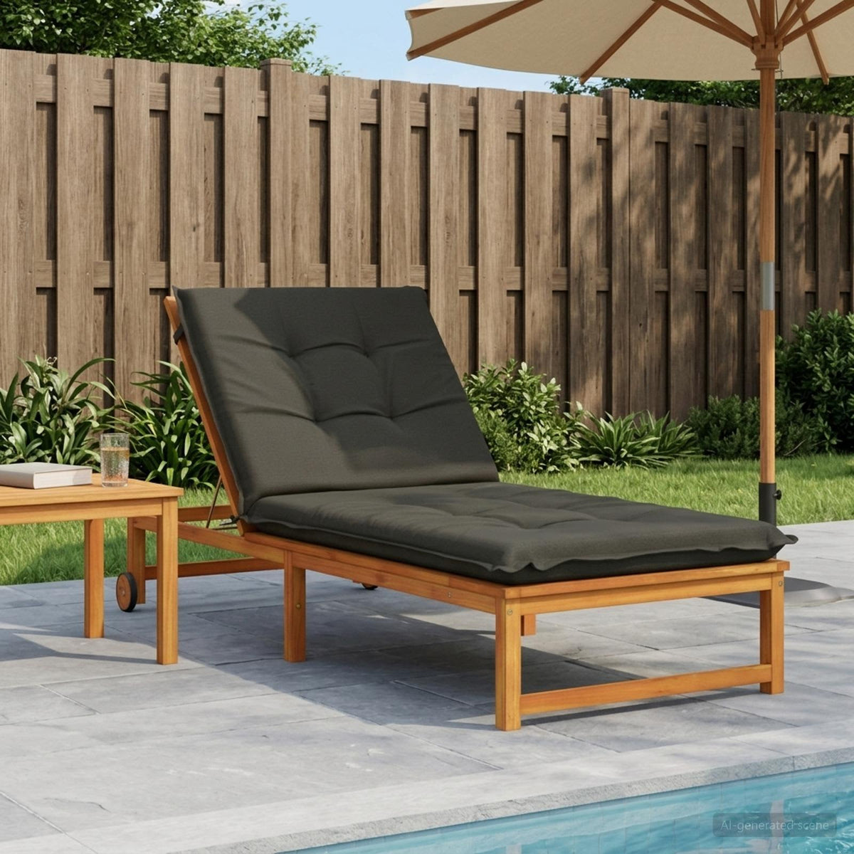 vidaXL Sunlounger Cushion GEMERT 100% Polyester Anthracite