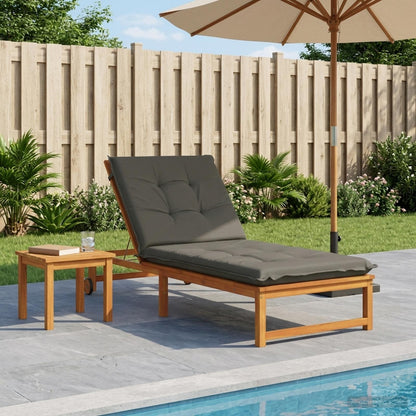 vidaXL Sunlounger Cushion GEMERT 100% Polyester Grey 190 x 70 x 9 cm