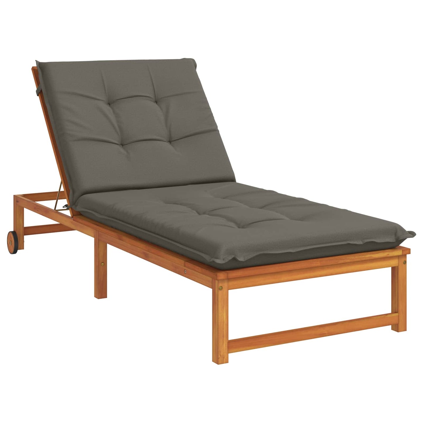 vidaXL Sunlounger Cushion GEMERT 100% Polyester Grey 190 x 80 x 9 cm