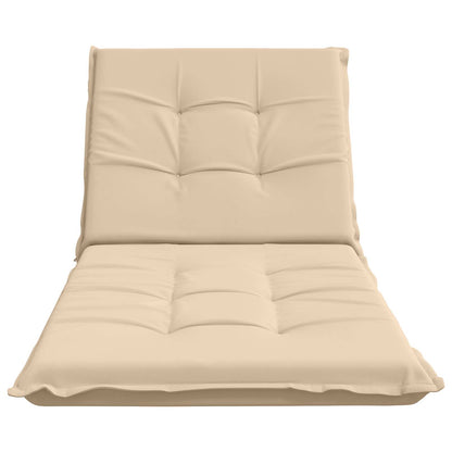 vidaXL Sunlounger Cushion GEMERT 100% Polyester Cream 190 x 80 x 9 cm